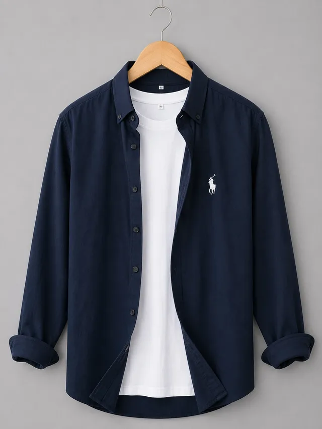 Polo Casual ko'ylak — erkin fason, yengil nafas oluvchi mato — rasm 2
