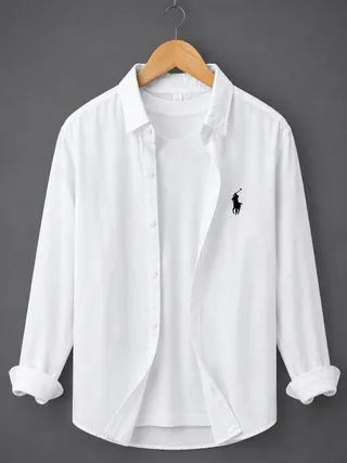 Polo Casual ko'ylak — erkin fason, yengil nafas oluvchi mato — rasm 3