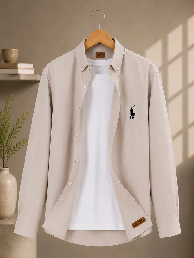 Polo Casual ko'ylak — erkin fason, yengil nafas oluvchi mato — rasm 4